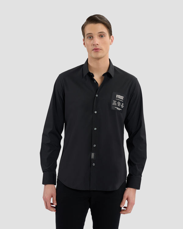 gianfranco ferre Patched Chest Shirt Black