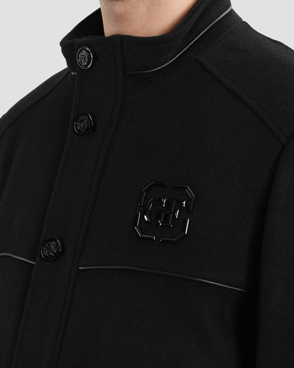 Gianfranco Ferre Patched Short Coat Black