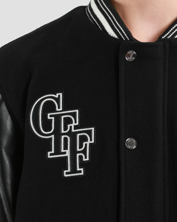 Gianfranco Ferre Patched Varsity Jacket Black