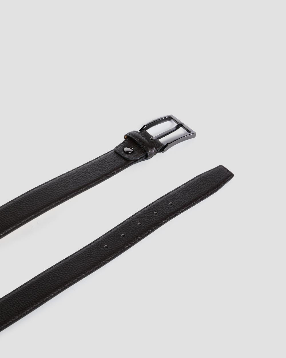 Gianfranco Ferre Pebbled Leather Finish Belt Brown