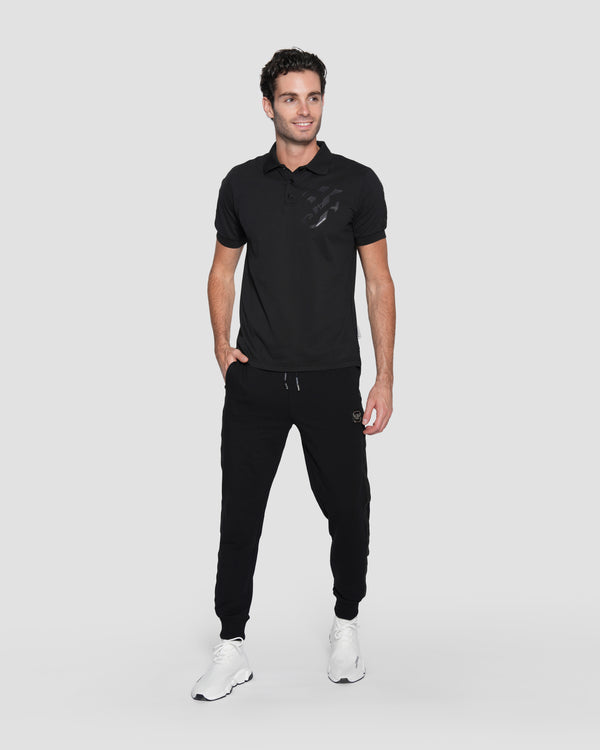 Gianfranco Ferre Printed Logo Polo Shirt Black