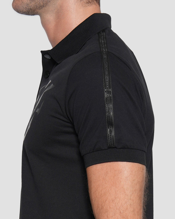 Gianfranco Ferre Printed Logo Polo Shirt Black