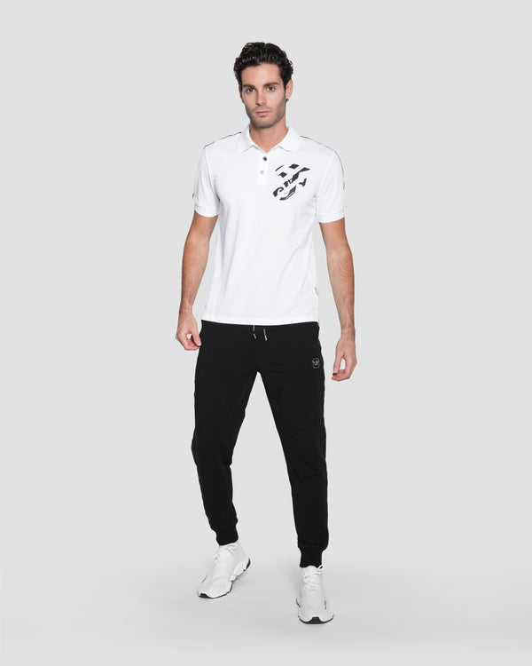 Gianfranco Ferre Printed Logo Polo Shirt White