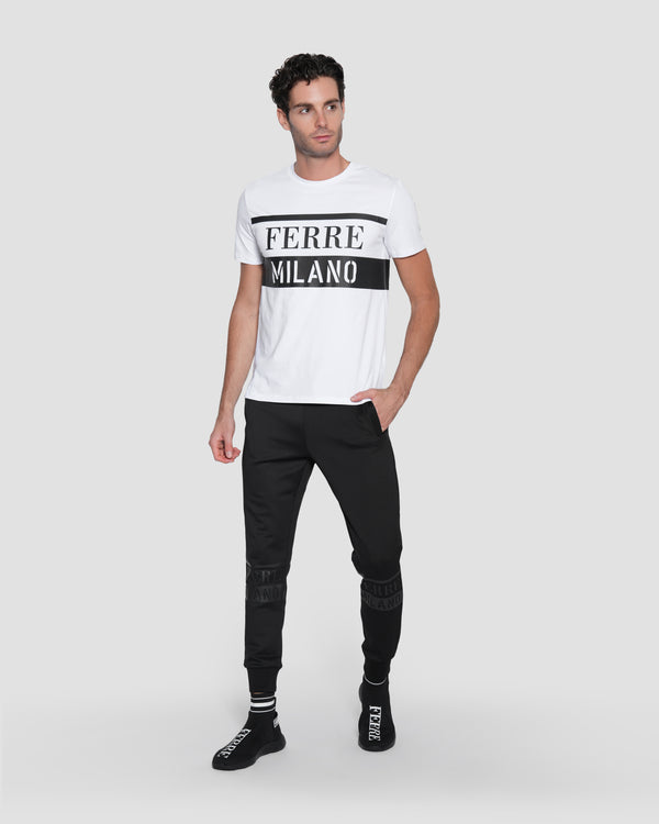 Gianfranco Ferre Printed Logo Track Pants Black