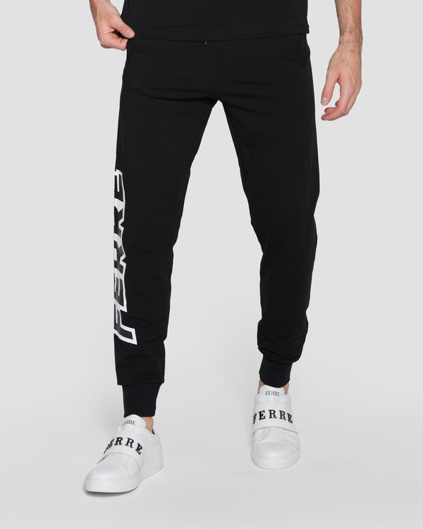 Gianfranco Ferre Printed Logo Track Pants Black