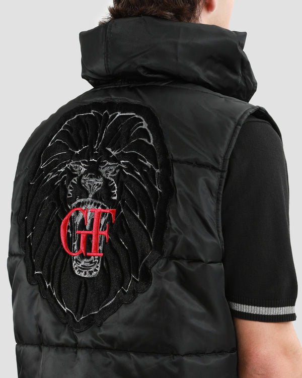 Gianfranco Ferre Quilted Hooded Vest Black