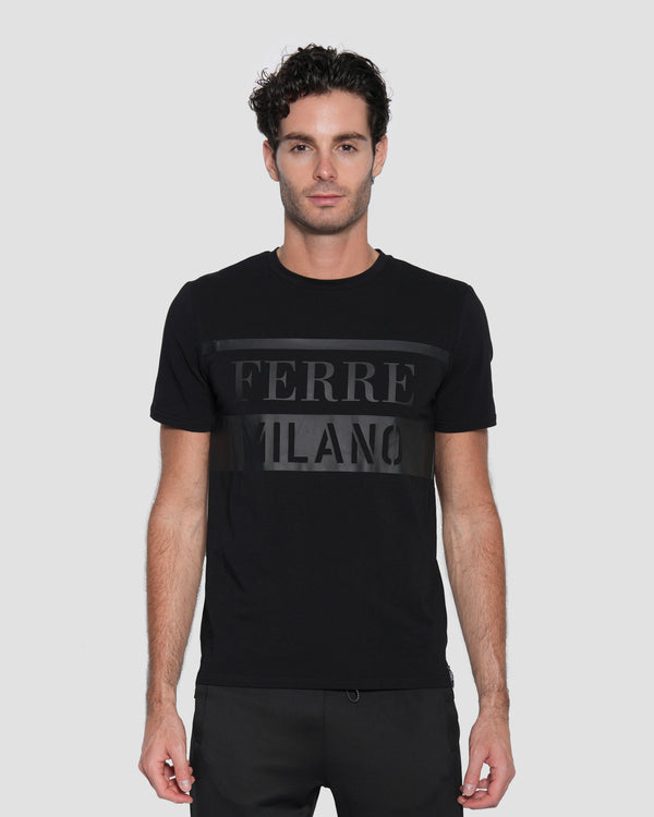 gianfranco ferre Rubber Logo Print T-Shirt Black