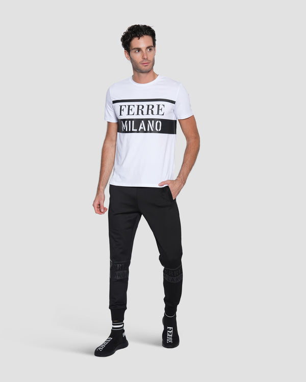 Gianfranco Ferre Rubber Logo Print T-Shirt White