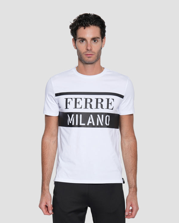 gianfranco ferre Rubber Logo Print T-Shirt White