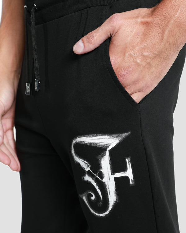 Gianfranco Ferre Script Branding Track Pants Black