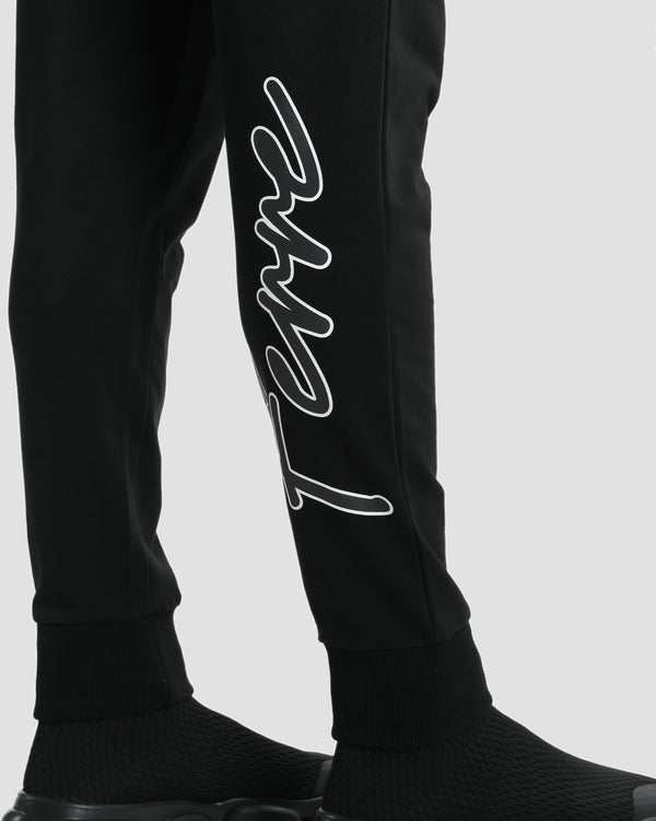 Gianfranco Ferre Script Branding Track Pants Black
