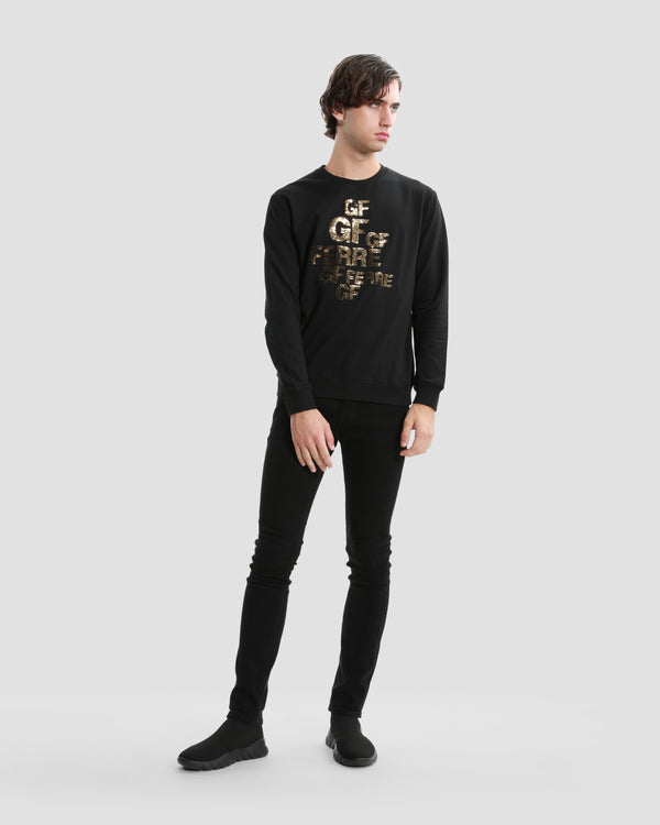 Gianfranco Ferre Sequined Sweatshirt Black