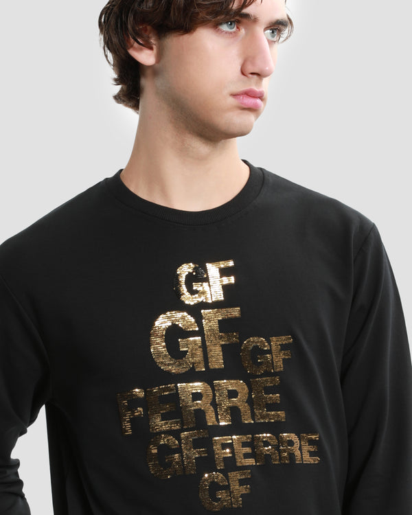Gianfranco Ferre Sequined Sweatshirt Black