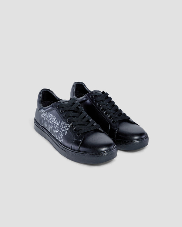 Gianfranco Ferre Side Brand Print Sneakers Black
