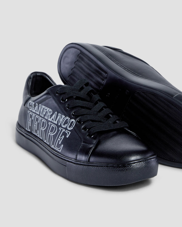 Gianfranco Ferre Side Brand Print Sneakers Black