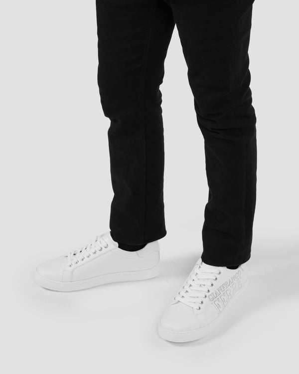 Gianfranco Ferre Side Brand Print Sneakers White