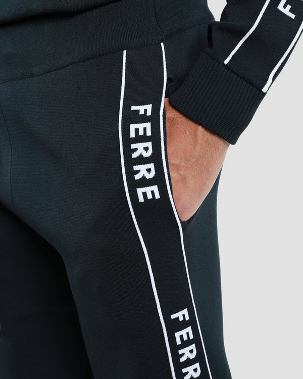 Gianfranco Ferre Side Tapered Track Pants Navy