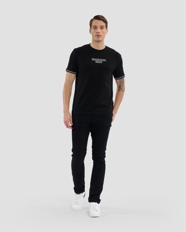 Gianfranco Ferre Silicone Branding T-Shirt Black