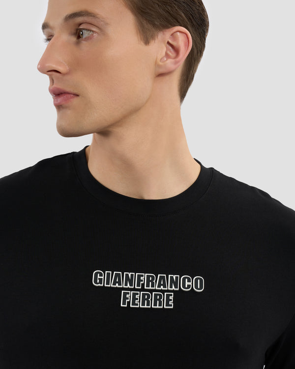 Gianfranco Ferre Silicone Branding T-Shirt Black