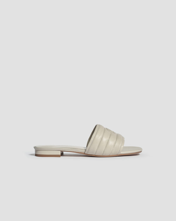 gianfranco ferre Solace Quilted Slides Cream