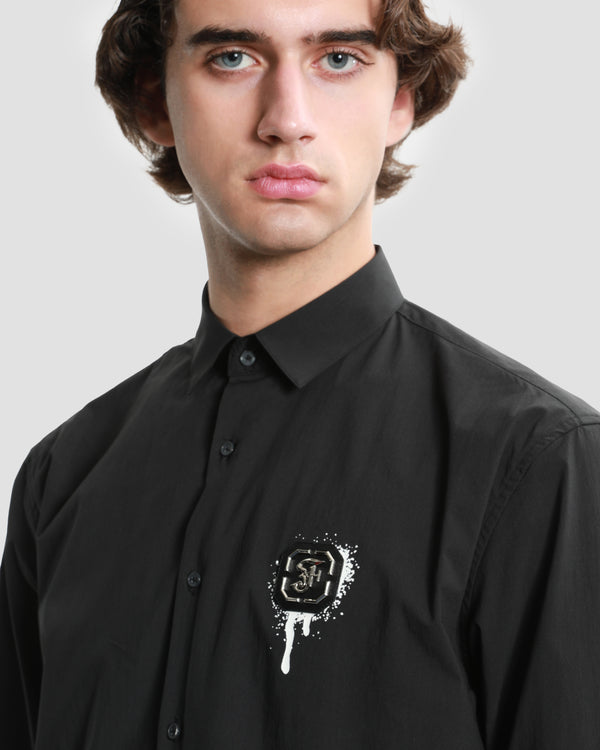 Gianfranco Ferre Splash Branding Shirt Black
