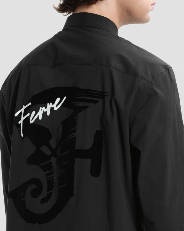 Gianfranco Ferre Splash Branding Shirt Black