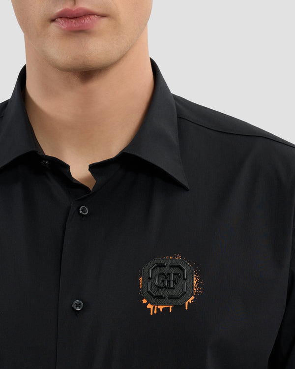 Gianfranco Ferre Splatter Print Shirt Black