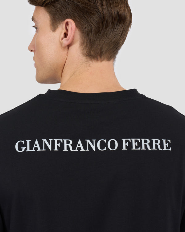 Gianfranco Ferre Subtle Brand Print T-Shirt Black