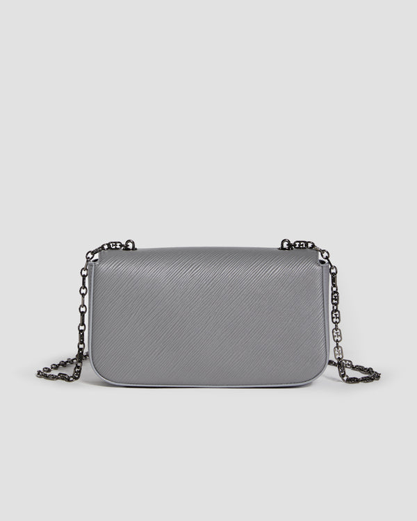 Gianfranco Ferre Textured Push Lock Bag Grey