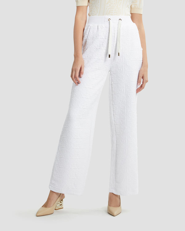 gianfranco ferre Textured Wide Leg Pants White