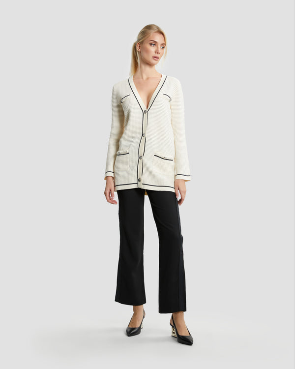 Gianfranco Ferre Two-tone Cardigan Off White