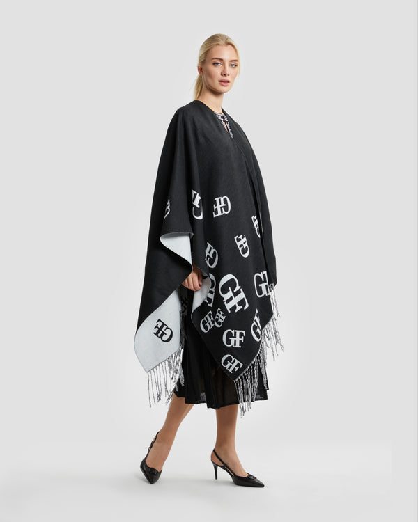 gianfranco ferre Two-tone GF Poncho Black