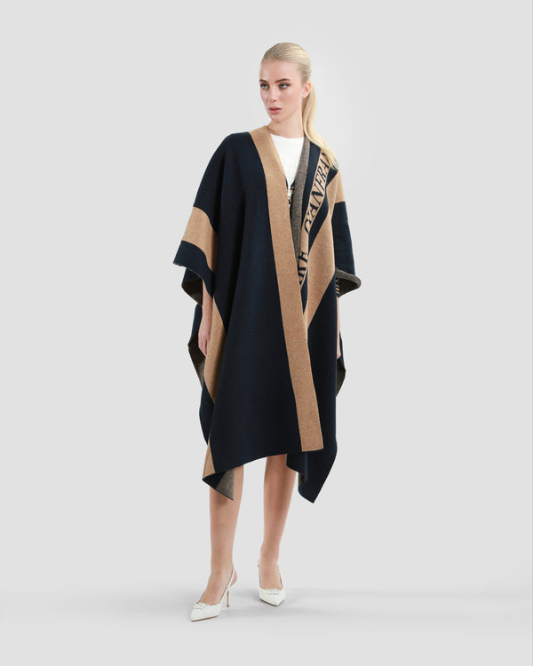 gianfranco ferre Two-Tone Poncho Black