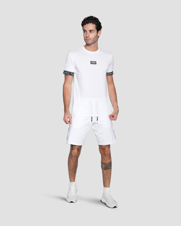 Gianfranco Ferre Woven Logo Tape Shorts White