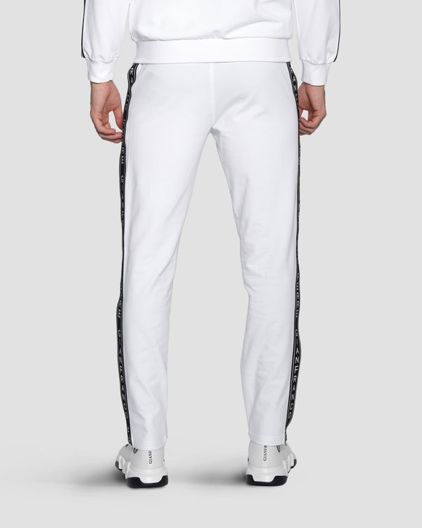 Gianfranco Ferre Woven Logo Tape Track Pants White