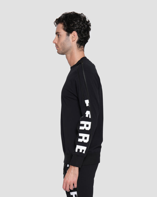 Gianfranco Ferre Zip Long Sleeve Sweatshirt Black