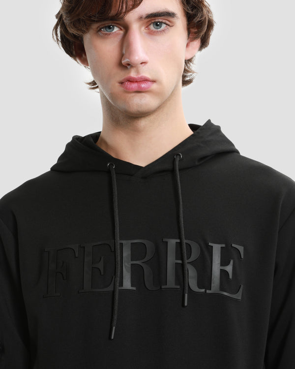 Gianfranco Ferre Zip Sleeve Hoodie Jacket Black