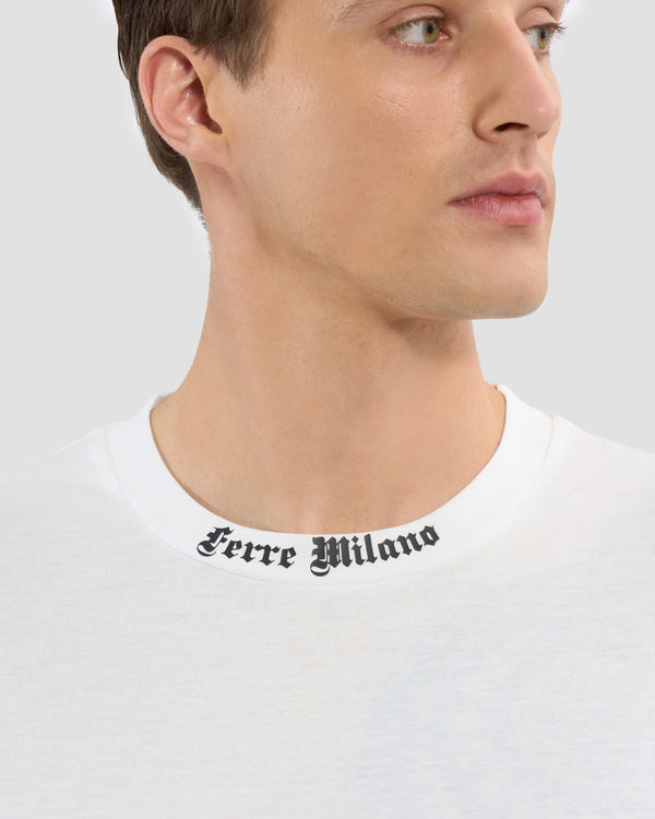 Gianfranco Ferre Gothic Brand Printed Back T-Shirt White