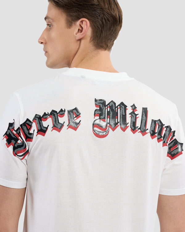 Gianfranco Ferre Gothic Brand Printed Back T-Shirt White