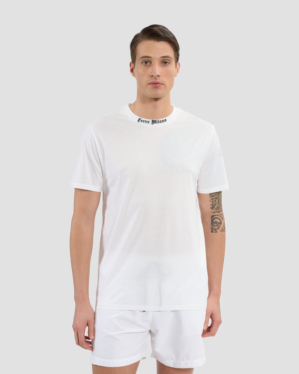 gianfranco ferre Gothic Brand Printed Back T-Shirt White