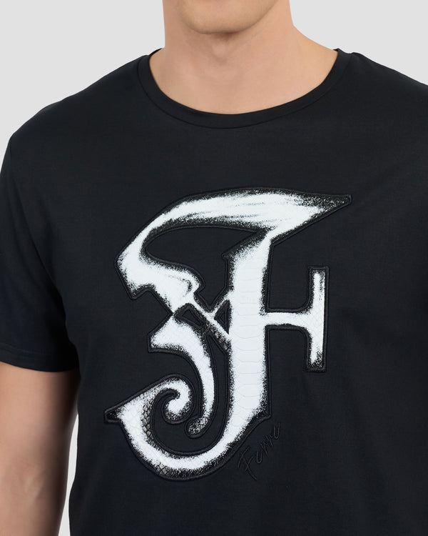 Gianfranco Ferre Gothic Ferré Patched T-Shirt Black