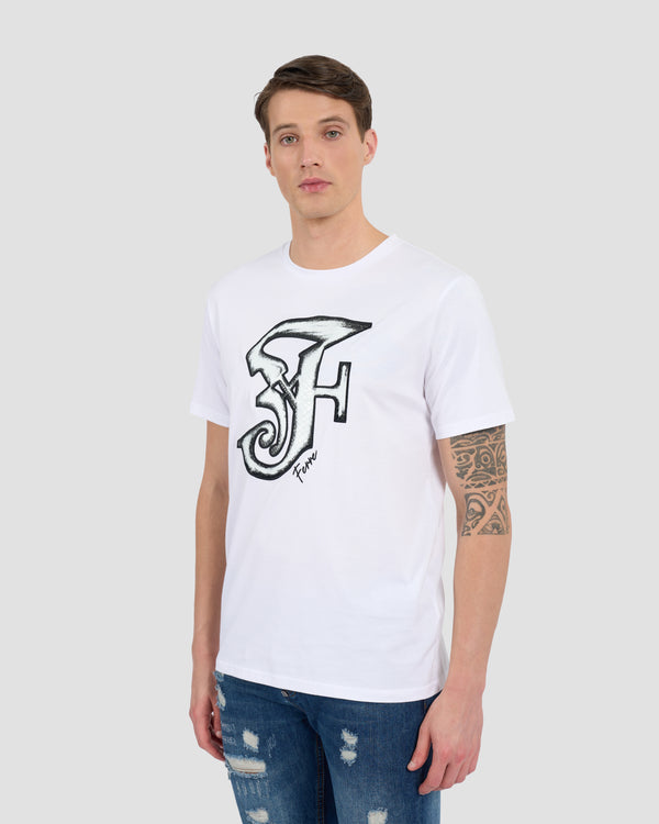 gianfranco ferre Gothic Ferré Patched T-Shirt White