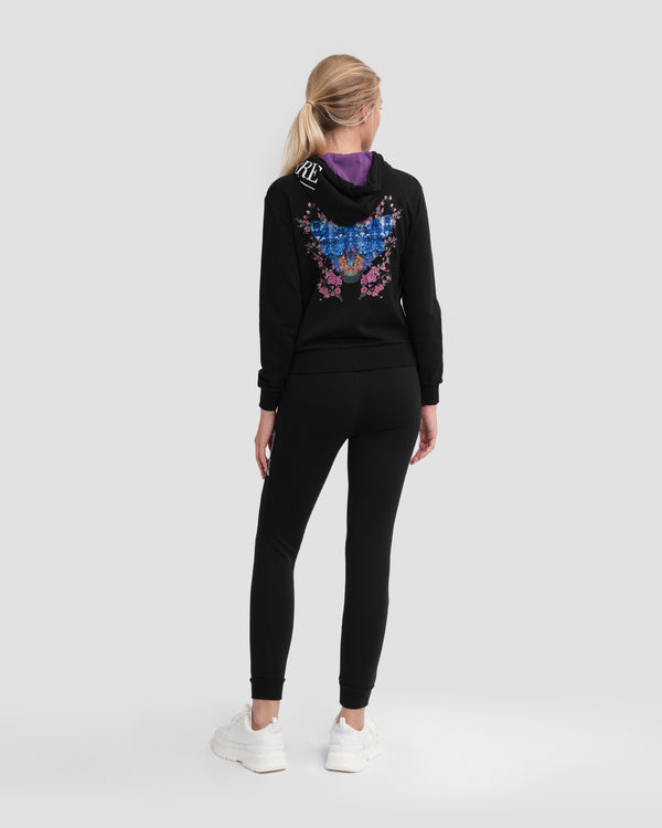 Gianfranco Ferre Graphic Print Zip-Up Tracksuit Set Black