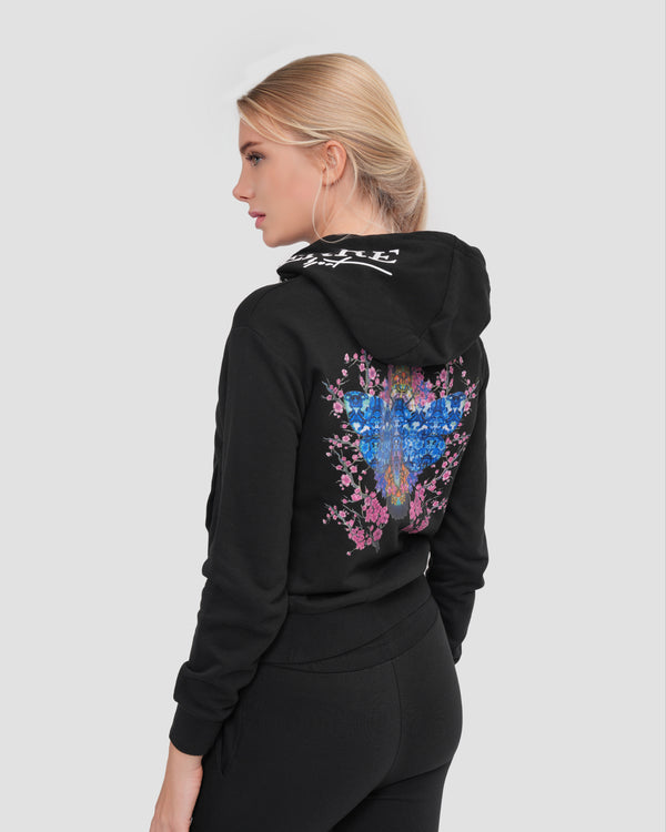 Gianfranco Ferre Graphic Print Zip-Up Tracksuit Set Black