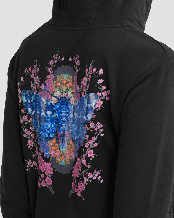 Gianfranco Ferre Graphic Print Zip-Up Tracksuit Set Black