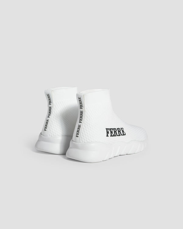Gianfranco Ferre High Top Embroidered Trainers White