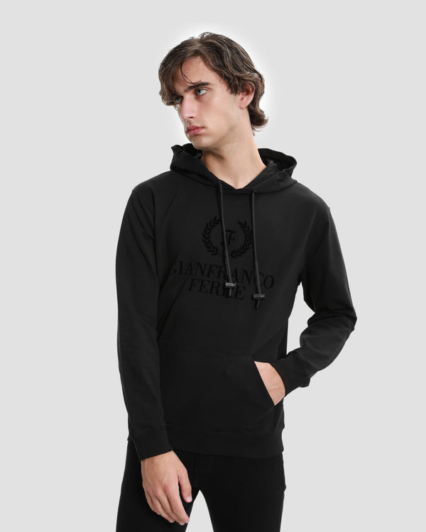 gianfranco ferre Imperial Branding Front Hoodie Black