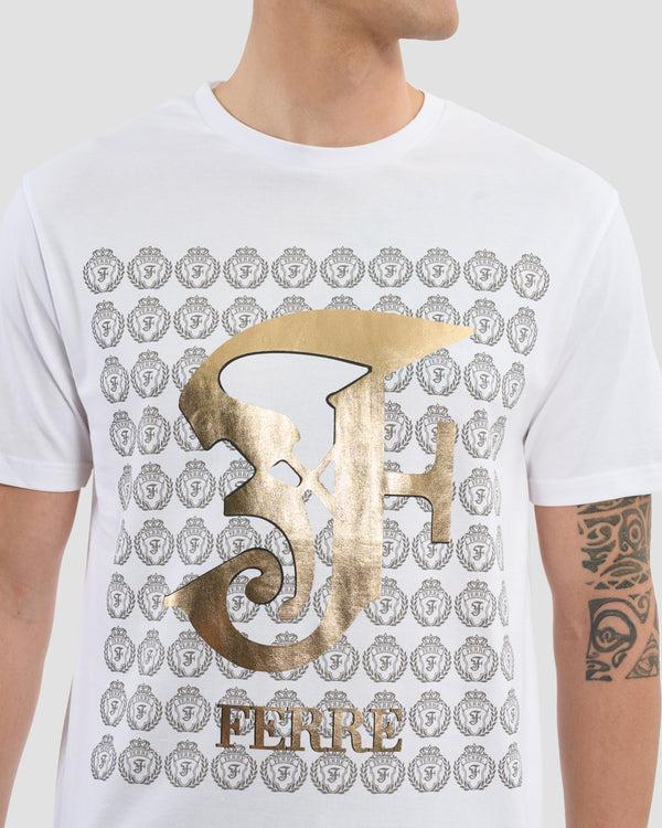 Gianfranco Ferre Imperial Ferré Print T-Shirt White