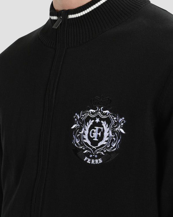 Gianfranco Ferre Imperial Logo Detailed Cardigan Black