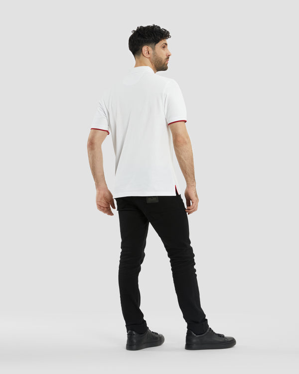 Gianfranco Ferre Imperial Logo Embroidered Polo Shirt White